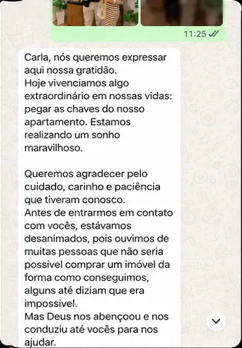 Conversa real de cliente — Mais que um imóvel, um sonho